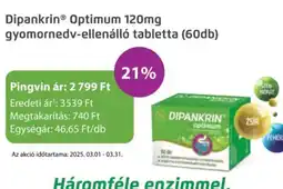 Pingvin Patika Dipankrin optimum 120mg gyomornedv-ellenálló tabletta ajánlat