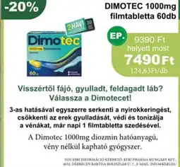 PatikaPlus Dimotec 1000mg filmtabletta ajánlat