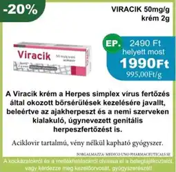 PatikaPlus Viracik 50mg/g krém ajánlat