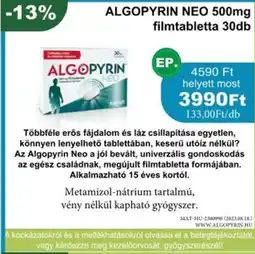 PatikaPlus Algopyrin neo 500mg filmtabletta ajánlat