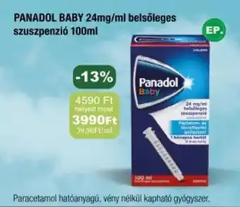 PatikaPlus Panadol baby 24mg/ml belsőleges szuszpenzió ajánlat