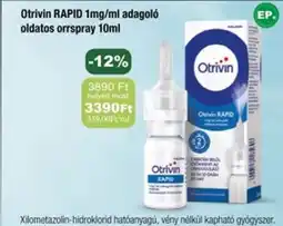 PatikaPlus Otrivin rapid 1mg/ml adagoló oldatos orrspray ajánlat