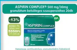 PatikaPlus Aspirin complex 500 mg/30mg granulátum belsőleges szuszpenzióhoz ajánlat