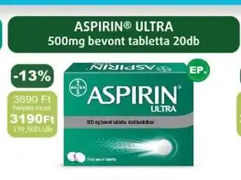 PatikaPlus ASPIRIN ULTRA 500mg bevont tabletta ajánlat