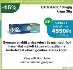 PatikaPlus Exoderil 10mg/g krém ajánlat