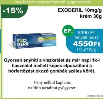 PatikaPlus Exoderil 10mg/g krém ajánlat