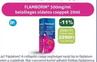 PatikaPlus Flamborin 500mg/ml belsőleges oldatos cseppek ajánlat