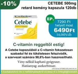 PatikaPlus Cetebe 500mg retard kemény kapszula ajánlat