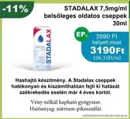 PatikaPlus Stadalax 7,5mg/ml belsőleges oldatos cseppek ajánlat