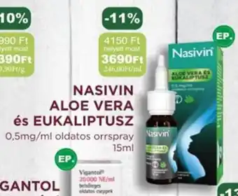 PatikaPlus Nasivin aloe vera és eukaliptusz ajánlat