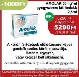 PatikaPlus Amolak 50mg/ml gyógyszeres körömlakk ajánlat