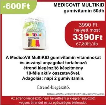 PatikaPlus Medicovit multikid gumivitamin ajánlat