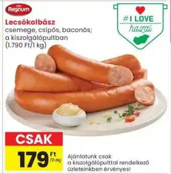 Spar Market Regnum lecsókolbász ajánlat