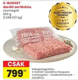 Spar Market S-budget darált sertéshús ajánlat