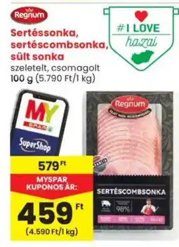 Spar Market Regnum sertéssonka, sertéscombsonka, sült sonka ajánlat