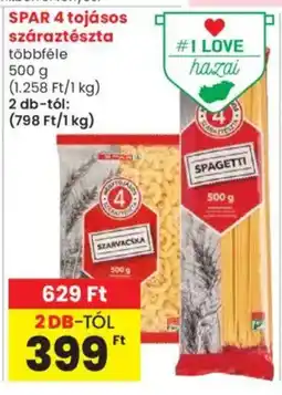 Spar Market Spar 4 tojásos száraztészta ajánlat