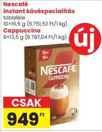 Spar Market Nescafé instant kávéspecialitás, cappuccino ajánlat