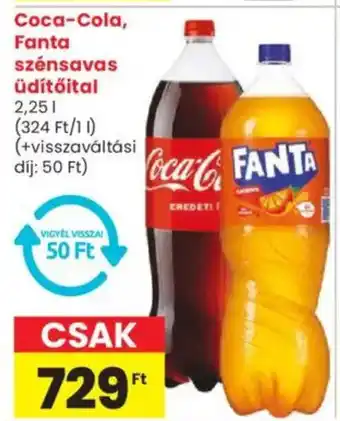 Spar Market Coca-cola, fanta szénsavas üdítőital ajánlat