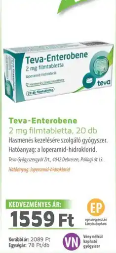 Alma Gyógyszertárak Teva-enterobene 2 mg filmtabletta ajánlat