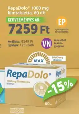 Alma Gyógyszertárak Repadolo 1000 mg filmtabletta ajánlat