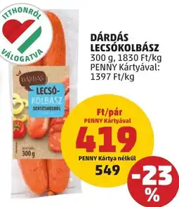 PENNY Dárdás lecsókolbász ajánlat