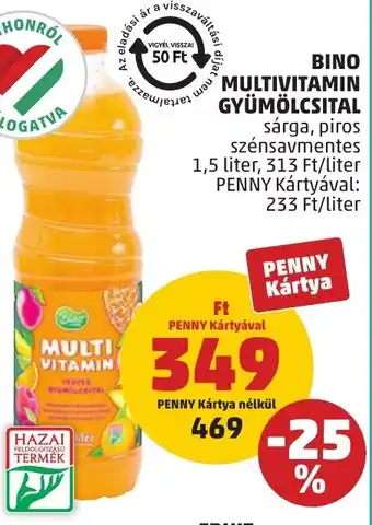 PENNY Bino Multivitamin gyümölcsital ajánlat