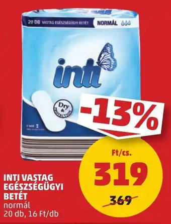 PENNY Inti Vastag Egészségügyi betét ajánlat