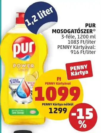 PENNY Pur mosogatószer ajánlat