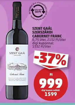 PENNY Szent Gaál Szekszárdi Cabernet Franc ajánlat