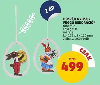 PENNY Húsvéti nyuszis függő dekoráció ajánlat