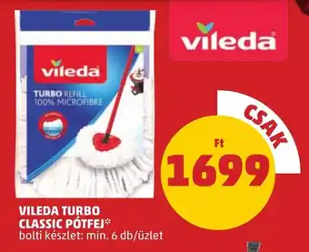 PENNY Vileda Turbo Classic pótfej ajánlat