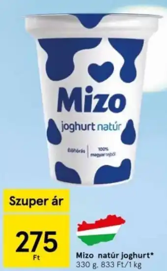 Tesco Mizo natúr joghurt ajánlat