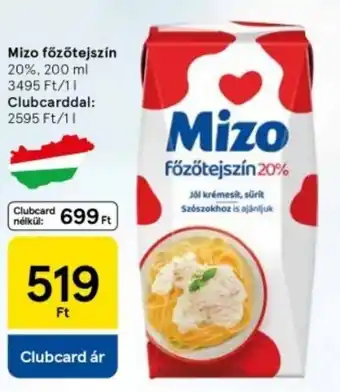 Tesco Mizo főzőtejszín ajánlat