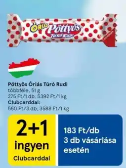 Tesco Pöttyös Óriás Túró Rudi ajánlat