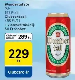 Tesco Wundertal sör ajánlat