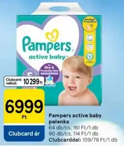 Tesco Pampers active baby pelenka ajánlat