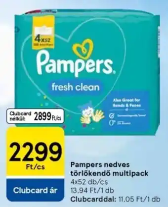 Tesco Pampers nedves törlőkendő multipack ajánlat