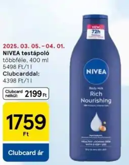 Tesco NIVEA testápoló ajánlat