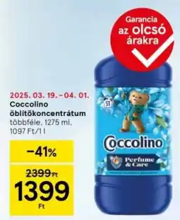 Tesco Coccolino öblítőkoncentrátum ajánlat