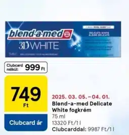 Tesco Blend-a-med Delicate White fogkrém ajánlat