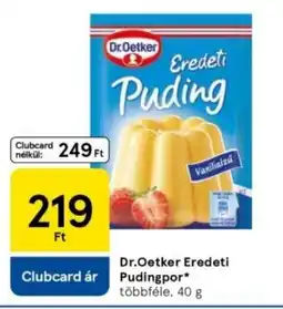 Tesco Dr.Oetker Eredeti Pudingpor* ajánlat