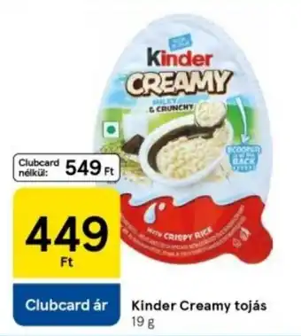 Tesco Kinder Creamy tojás ajánlat