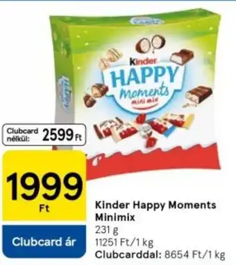 Tesco Kinder Happy Moments Minimix ajánlat