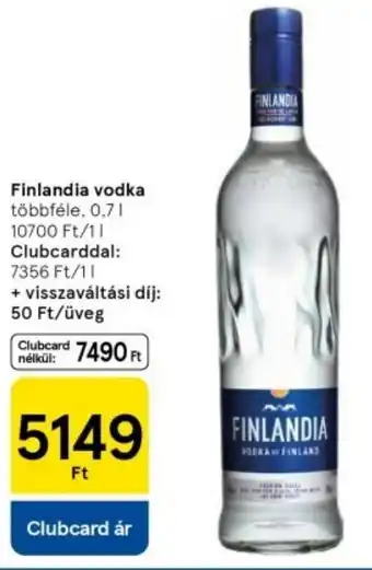 Tesco Finlandia vodka ajánlat