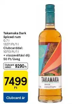 Tesco Takamaka Dark Spiced rum ajánlat