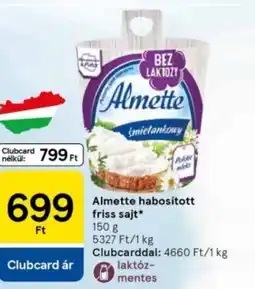 Tesco Almette habosított friss sajt ajánlat