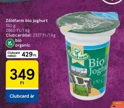 Tesco Zöldfarm bio joghurt ajánlat