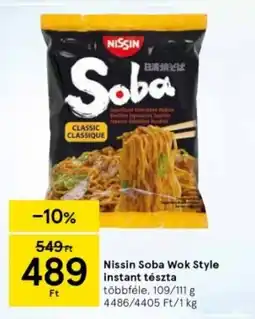 Tesco Nissin Soba Wok Style instant tészta ajánlat