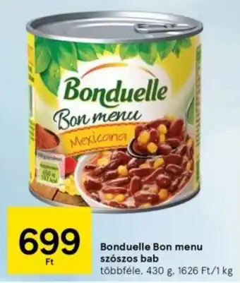 Tesco Bonduelle Bon menu szószos bab ajánlat