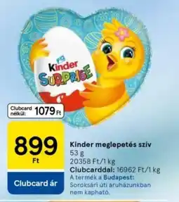 Tesco Kinder meglepetés szív ajánlat